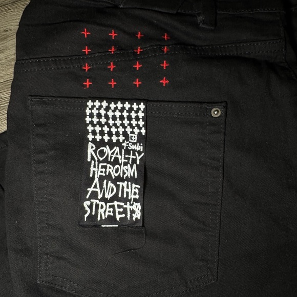 Ksubi Black Jeans with Red Accents - Picture 3 of 6